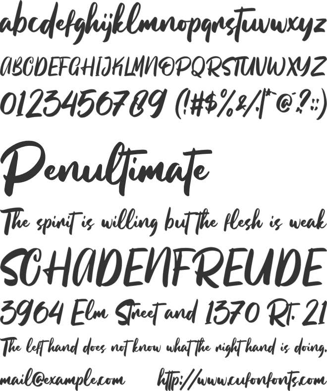 Beattingvile font preview