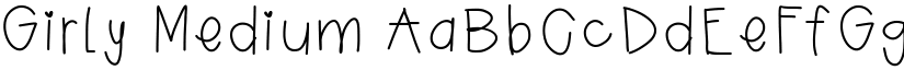 Girly Medium font