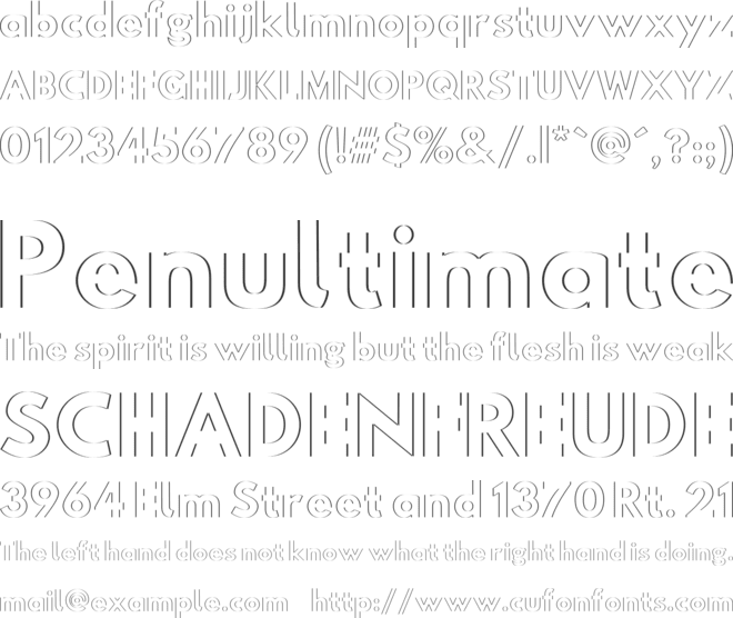 Hussar Plate font preview