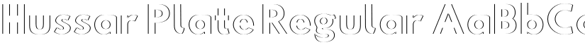 Hussar Plate Regular font