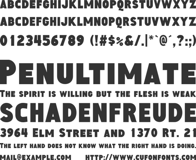 Aguardiente font preview