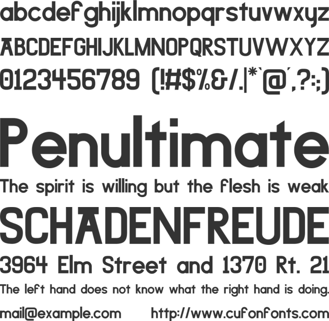 Kamishirasawa Sans font preview