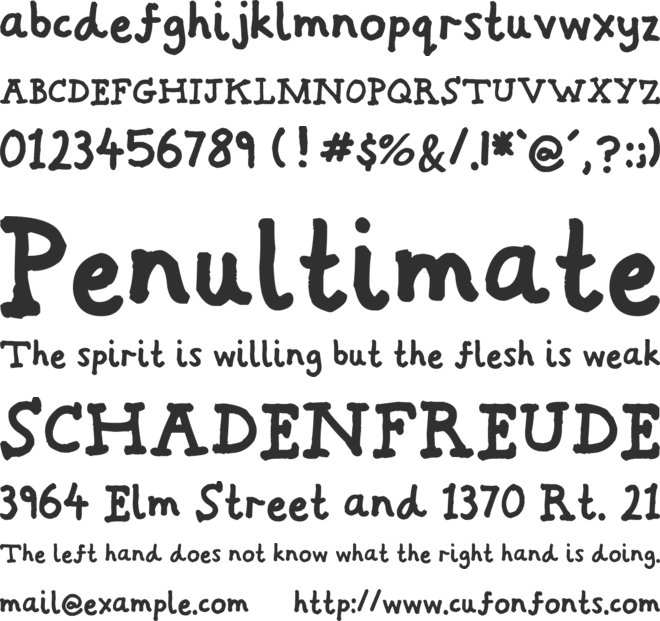 Hamish font preview