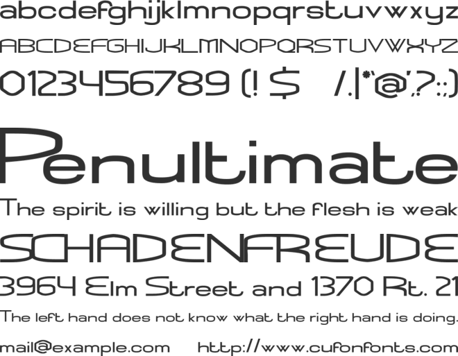 Rubbed font preview