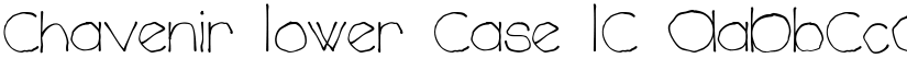 Chavenir Lower Case LC font
