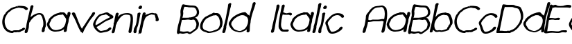 Chavenir Bold Italic font