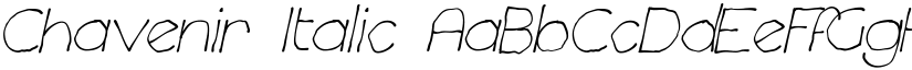 Chavenir Italic font