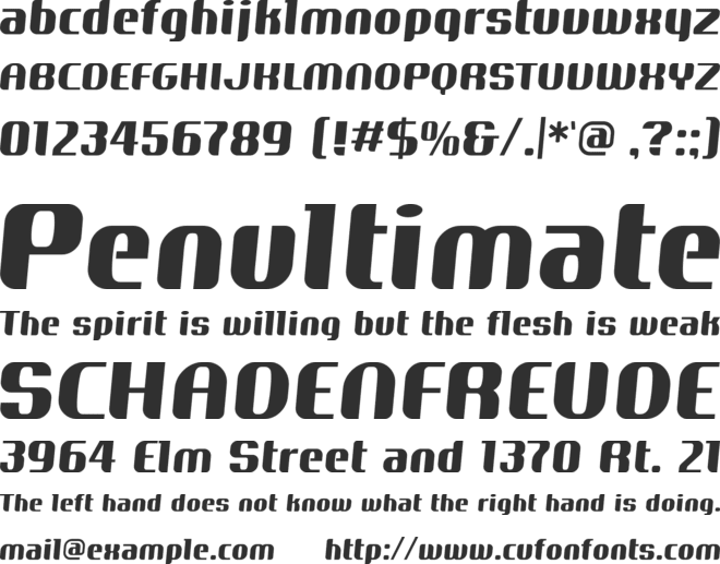 Cameliabold font preview