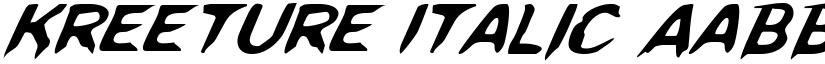 Kreeture Italic font