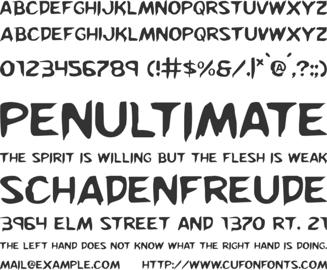 Kreeture font preview