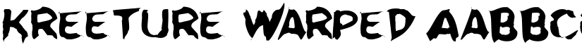 Kreeture Warped font