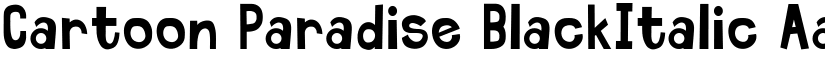 Cartoon Paradise BlackItalic font