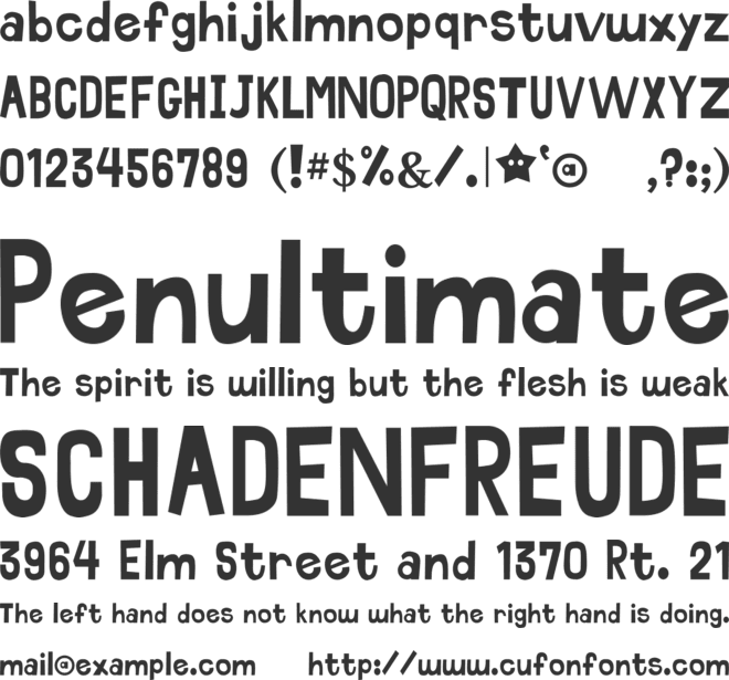 Cartoon Paradise font preview