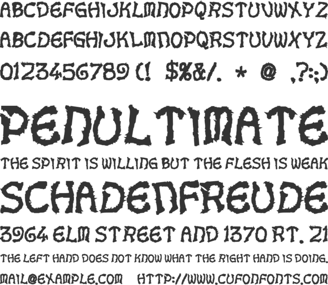 Voodoo Dolls font preview