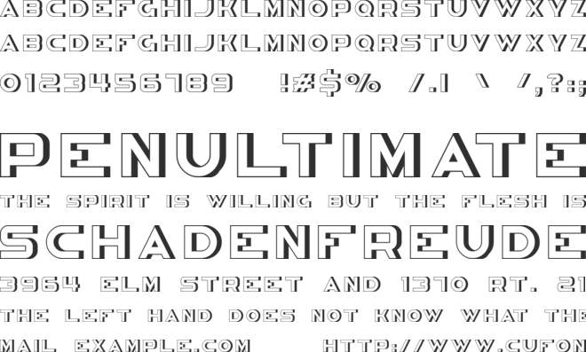 Congruency 3D font preview