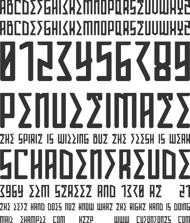 ANNIHILATION font preview