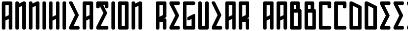 ANNIHILATION Regular font