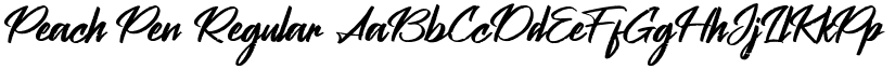 Peach Pen Regular font