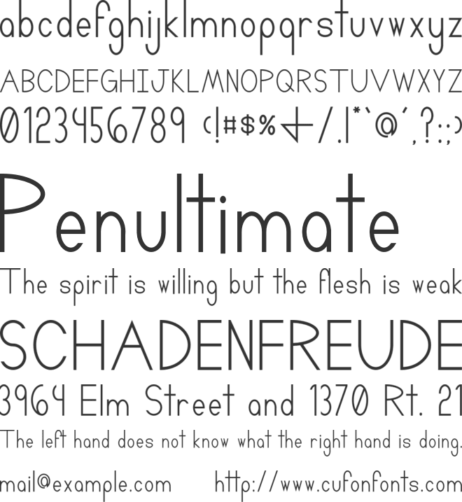 Pricisia font preview