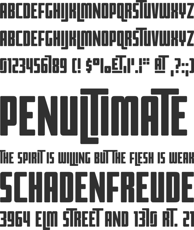 BPimperial font preview