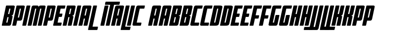 BPimperial Italic font