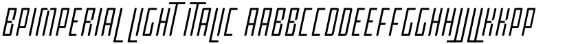 BPimperial Light Italic font
