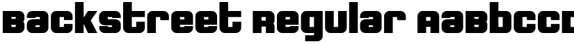 Backstreet Regular font