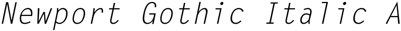 Newport Gothic Italic font