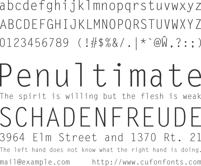 Newport Gothic font preview