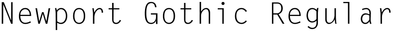 Newport Gothic Regular font