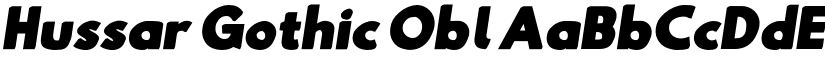 Hussar Gothic Obl font