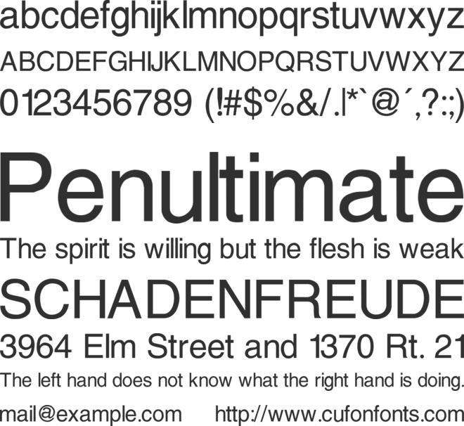 Protestant font preview
