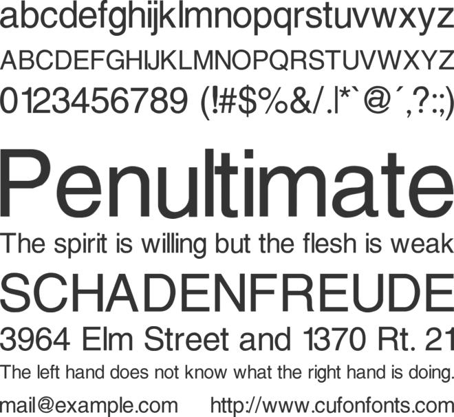 Protestant font preview