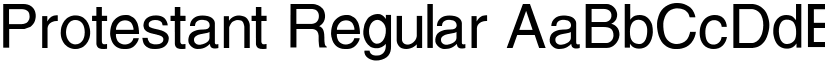 Protestant Regular font
