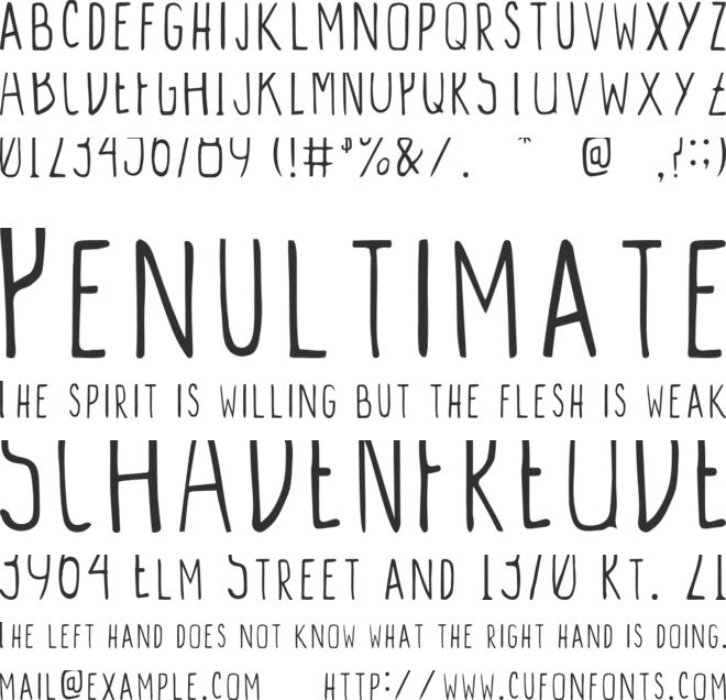 CygnusHand font preview