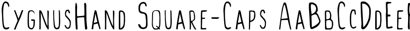 CygnusHand Square-Caps font