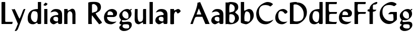 Lydian Regular font
