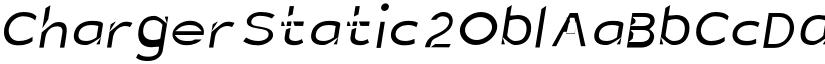 Charger Static 2Obl font