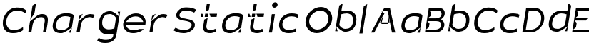 Charger Static Obl font