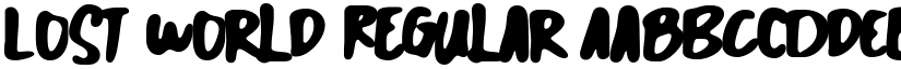 Lost World Regular font
