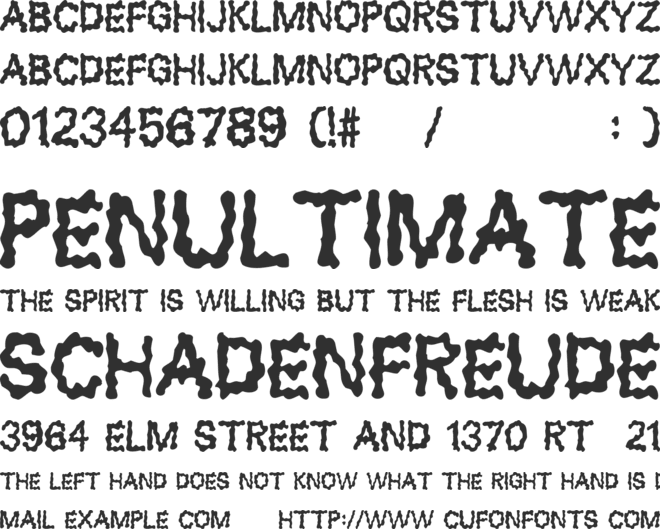 Blobs font preview