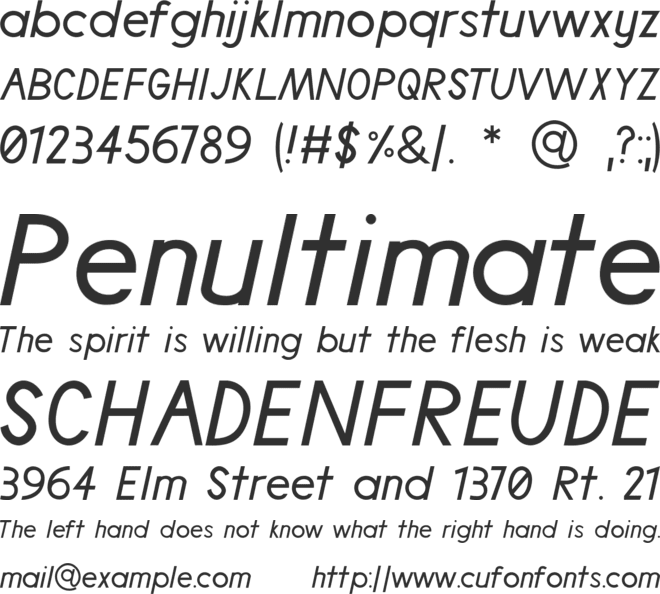 Poolside font preview