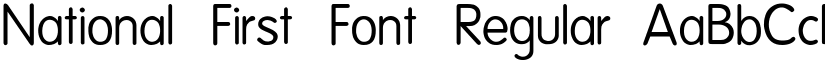 National First Font Regular font
