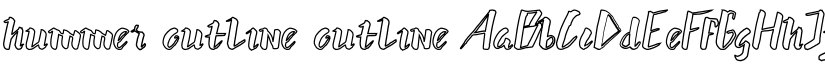 hummer outline outline font