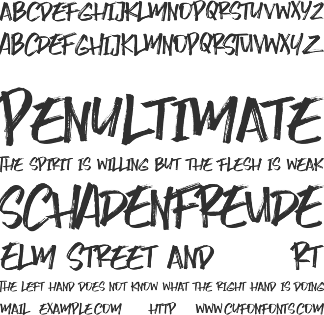 Smasher font preview
