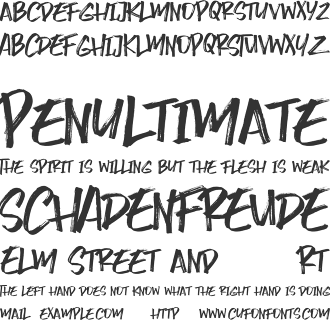 Smasher font preview