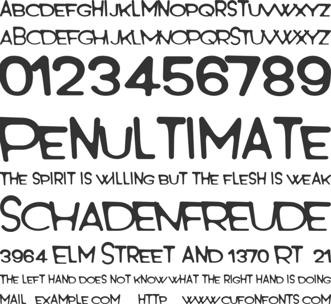 Monster World font preview