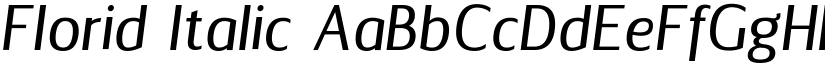 Florid Italic font