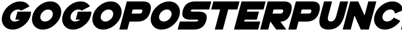 GoGoPosterPunch Italic font