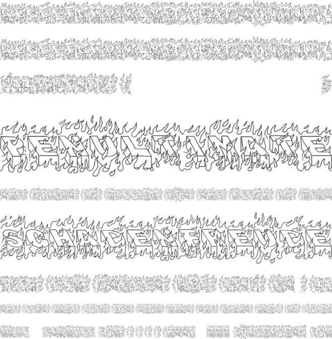 Oakland Hills 1991 font preview